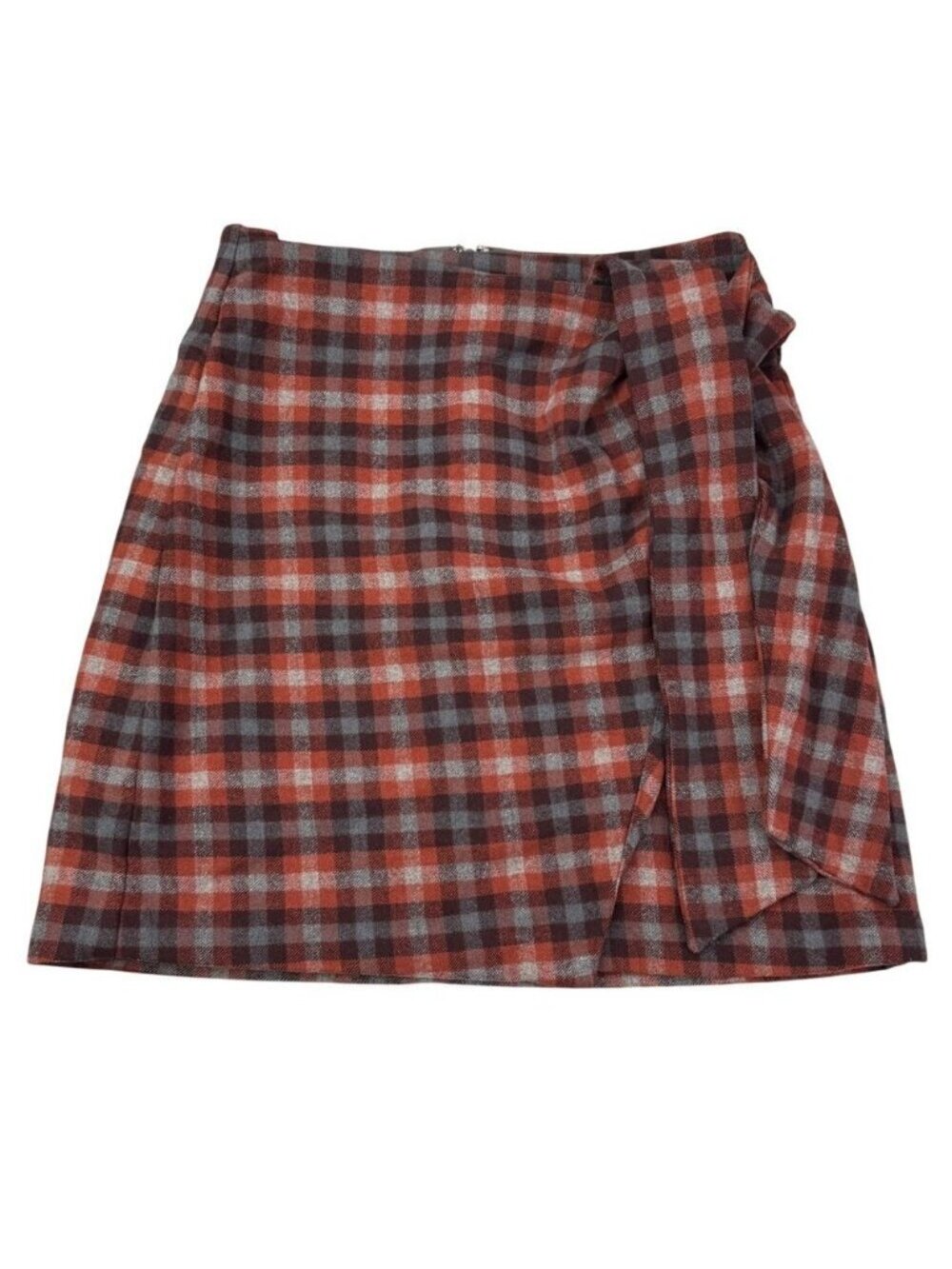 WILFRED Aritzia Dorine Wool Cashmere Faux Wrap Mini Skirt Size 4 - Picture 2 of 6